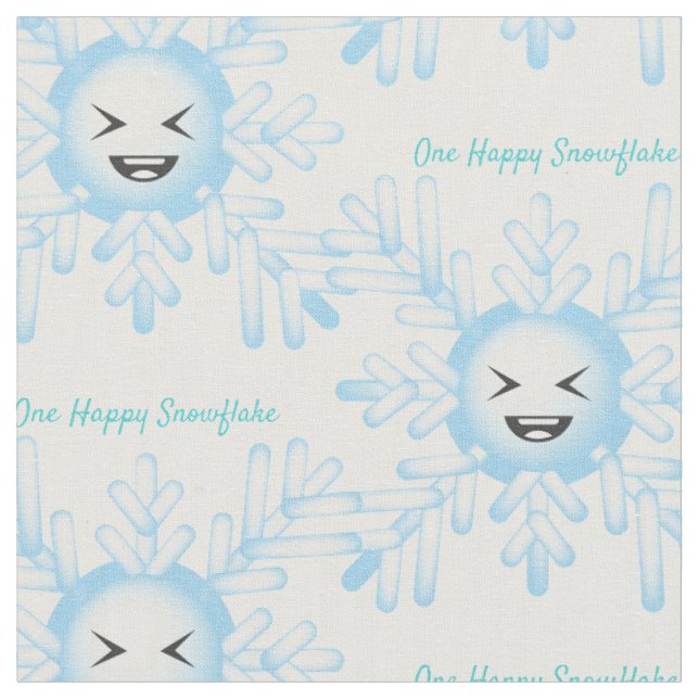 Happy Snowflake Emoticon Thunder_Cove Stoff (Nahaufnahme)