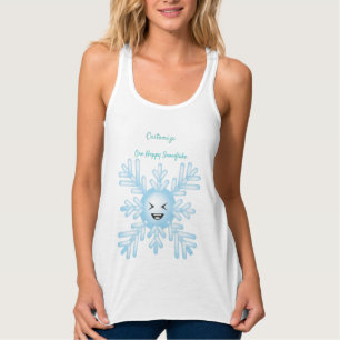Happy Snowflake Emoticon Thunder_Cove Tank Top