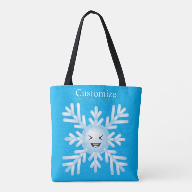 Happy Snowflake Emoticon Thunder_Cove Tasche (Rückseite)