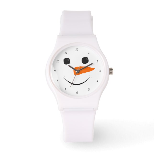 Happy Snowman Armbanduhr (Vorderseite)