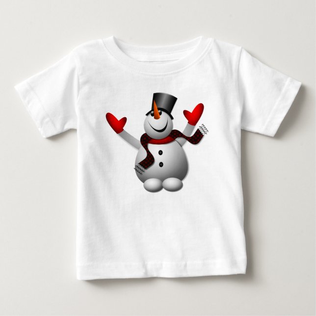 Happy Snowman Baby T-shirt (Vorderseite)