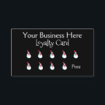 Happy Snowman Christmas Loyalty Treuekarte<br><div class="desc">Treten Sie mit einer niedlichen Treuekarte in die Weihnachtszeit ein. Diese Loyalitätskarte für Snowboarder wird während der Ferienzeit sicher ein Hit sein.</div>