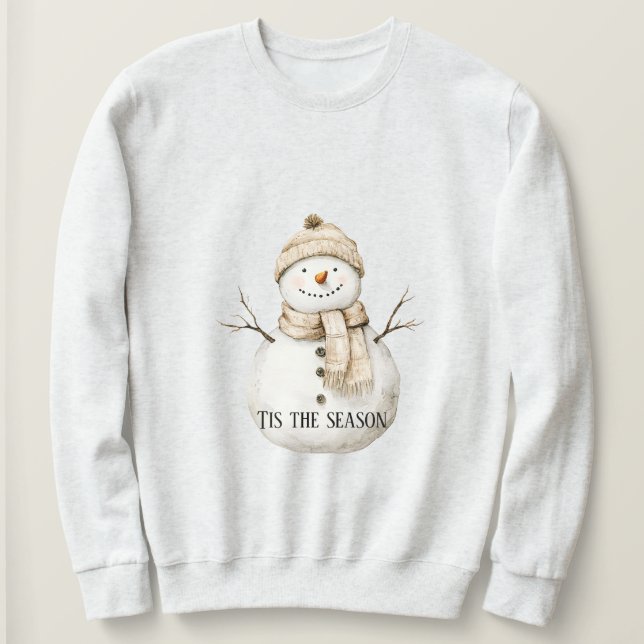 Happy Snowman Christmas Sweatshirt (Design vorne)