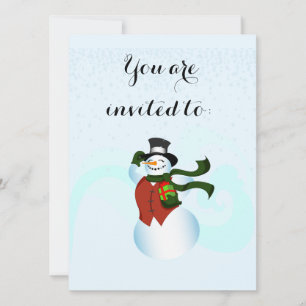 Happy Snowman Einladung