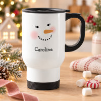 Happy Snowman Face Personalisiert Name Holiday
