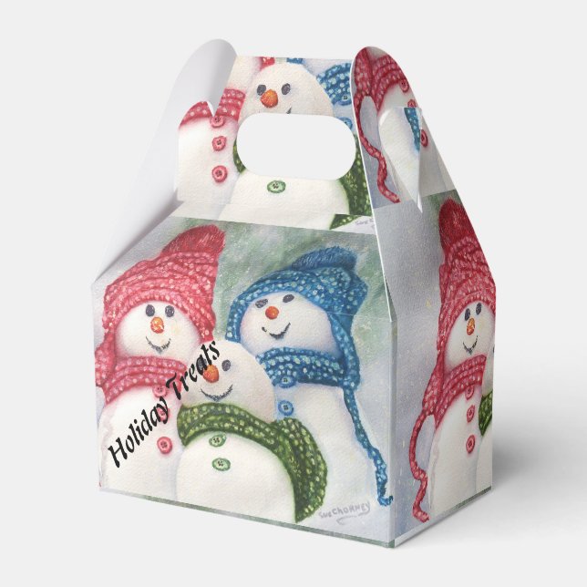 HAPPY SNOWMAN FAMILY GESCHENKSCHACHTEL (Vorderseite)