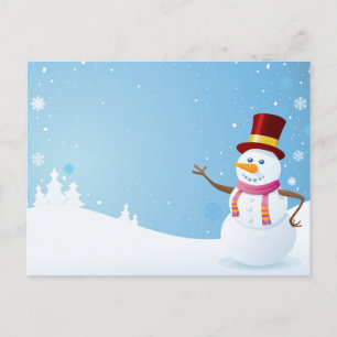 Happy Snowman Feiertagspostkarte