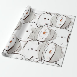 Happy Snowman Geschenkpapier