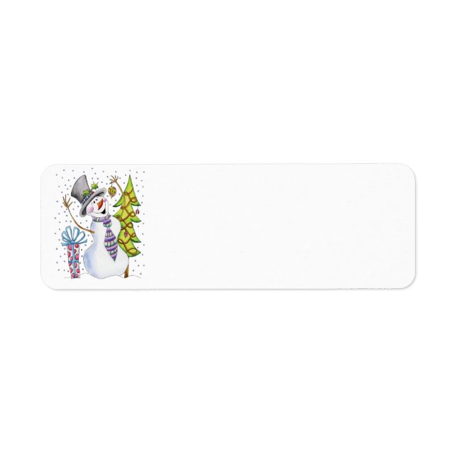 Happy Snowman Label (Vorne)