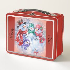 Happy Snowman Metall Brotdose