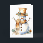 Happy Snowman mit Gold Accents BLANK Feiertagskarte<br><div class="desc">Haben Sie Liebe, Weihnachten, Feiertagen und wirklich den ganzen Winter lang Karten auszusenden? Wenn ja, werden Sie wahrscheinlich leere Karten Liebe. Sie können sie benutzen, um jemandem eine Karte zu schicken, um ihm ein frohes Weihnachtsfest oder einen glücklichen Urlaub zu wünschen. Sie können auch Karten schicken, um jemanden lassen, der...</div>