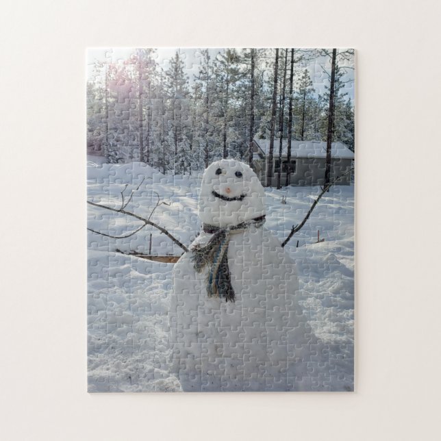 Happy Snowman Original Winterfotografie (Vertikal)