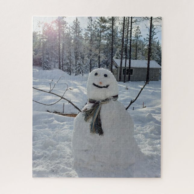 Happy Snowman Original Winterfotografie (Vertikal)