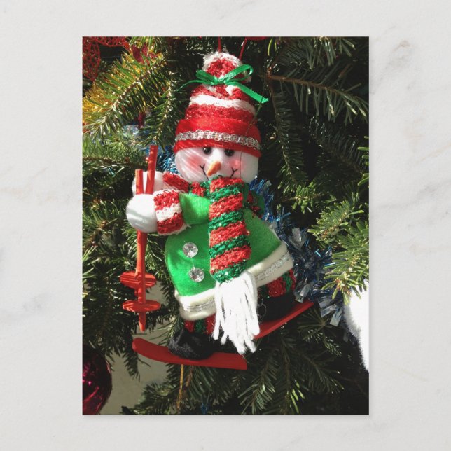 Happy Snowman Postcard Postkarte (Vorderseite)