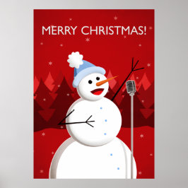 Happy Snowman Snowman Musical Weihnachten Poster
