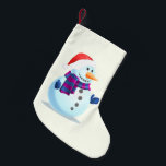 Happy Snowman Weihnachts-Strumpf Kleiner Weihnachtsstrumpf<br><div class="desc">Happy Snowman - Frohe Weihnachten</div>
