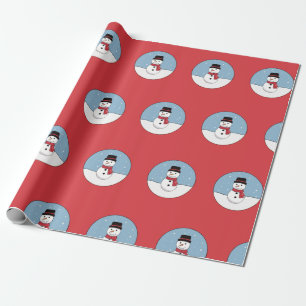 Happy Snowman Weihnachtsfeiertag Geschenkpapier