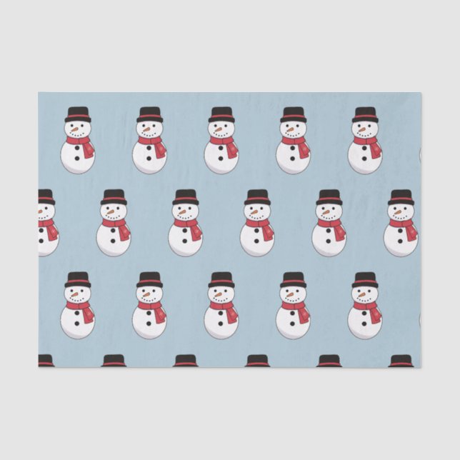 Happy Snowman Weihnachtsfeiertag Seidenpapier (Vorderseite)