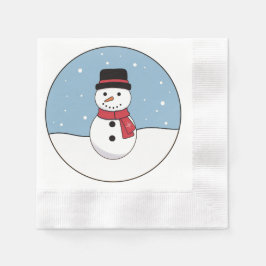 Happy Snowman Weihnachtsfeiertag Serviette