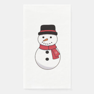 Happy Snowman Weihnachtsfeiertag Serviette