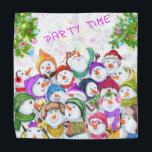 Happy Snowmans Christmas Bandana Halstuch<br><div class="desc">Weihnachtsbananen mit Happy Snowmans Frohe Weihnachts-Party Funny Zeichnend Cartoon Snowman und Text - Wählen / Fügen Sie Ihre einzigartige Text / Schriftart / Farbe - Make Your Special Bandana Geschenk - Neu vergrössern und verschieben oder entfernen und fügen Sie Elemente / Bild mit Anpassungswerkzeug ! - Zeichn und Design von...</div>