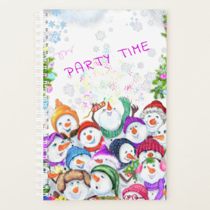 Happy Snowmans Christmas Party Planner Planer