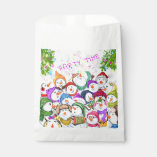 Happy Snowmans Frohe Weihnachts Gefallen Tasche Te Geschenktütchen