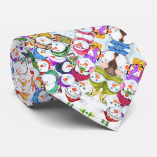 Happy Snowmans Frohe Weihnachts-Party Neck Tie Krawatte