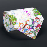 Happy Snowmans Party Christmas Neck Tie Krawatte<br><div class="desc">Neck Tie mit Happy Snowmans Frohe Weihnachtsfeier Party Funny Zeichnend Cartoon Snowman Celebration - Wählen / Fügen Sie Ihre einzigartige Text / Schriftart / Farbe - Make Your Special Krawatte Geschenk - Größe und verschieben oder entfernen und hinzufügen Elemente / Bild mit Anpassungs-Tool ! - Zeichn und Design von MIGNED....</div>