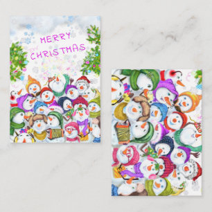 Happy Snowmans Weihnachtskarte Mitteilungskarte