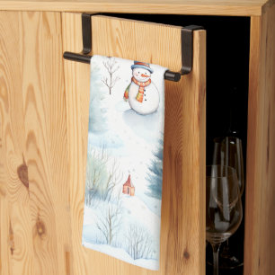 Happy Snowmen Pattern Geschirrtuch
