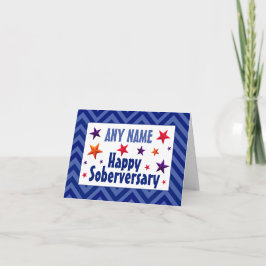Happy Soberversary Personalisierte nüchterne Gebur Karte