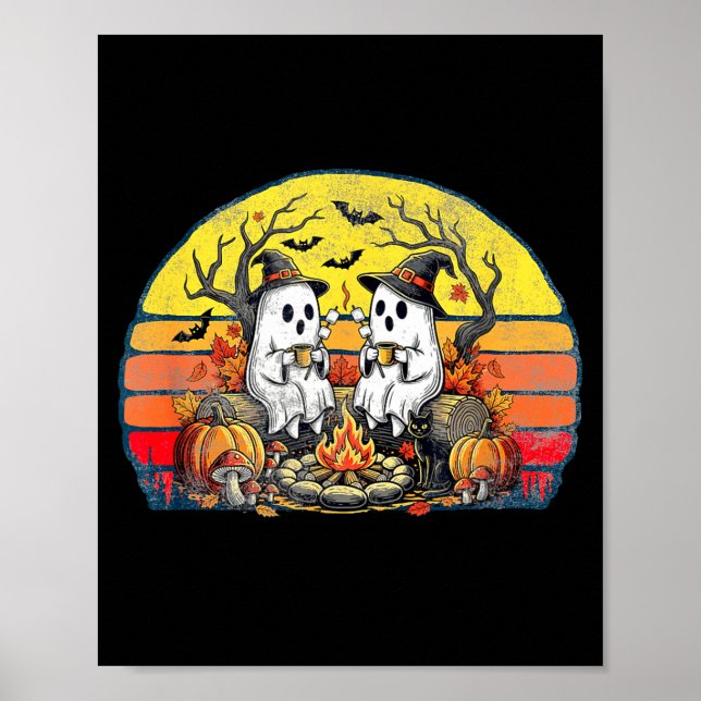 Happy Soky Camng Crew Halloween Campfire  Poster (Vorne)
