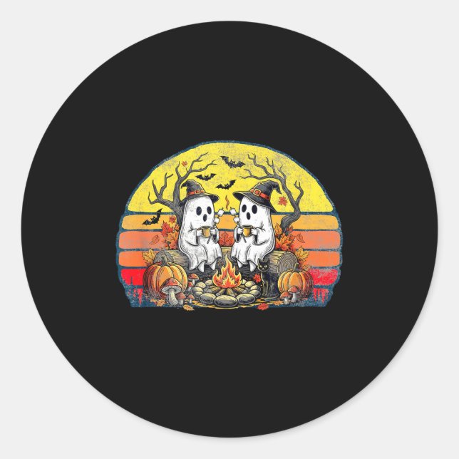 Happy Soky Camng Crew Halloween Campfire  Runder Aufkleber (Vorderseite)