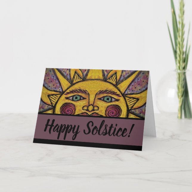 Happy Solstice Grußkarte Karte (Vorderseite)