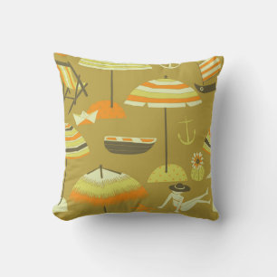 Happy Sommertime Fun Seamless Muster Kissen