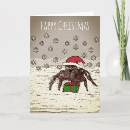 Happy Spider Weihnachtskarte mit Personalisiertem Feiertagskarte
