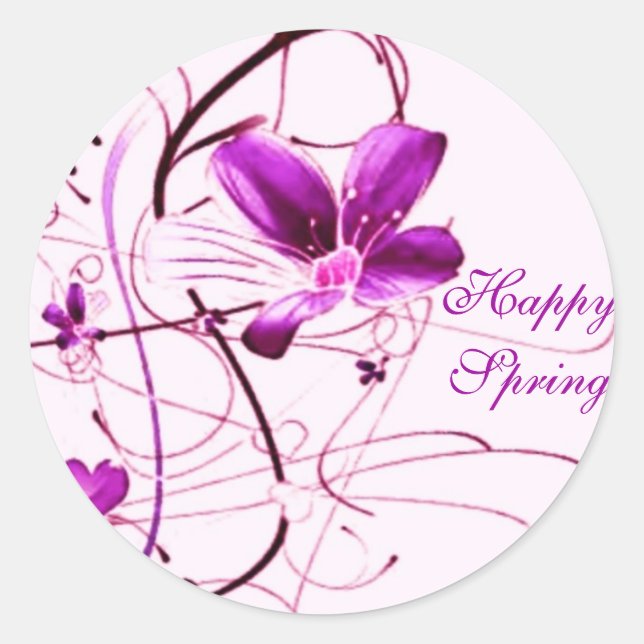 Happy Spring 2 Sticker (Vorderseite)