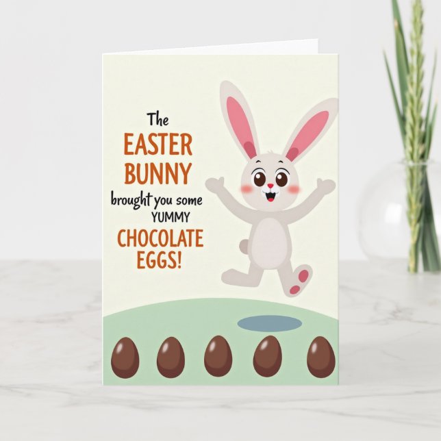 Happy Spring Bunny Greeting Card Karte (Vorderseite)