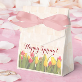 Happy Spring Colorful Tulips Geschenkschachtel