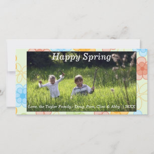 Happy Spring/Easter Foto Card Blume Feiertagskarte