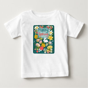 Happy Spring Easter Jagen Blume Feld T - Shirt