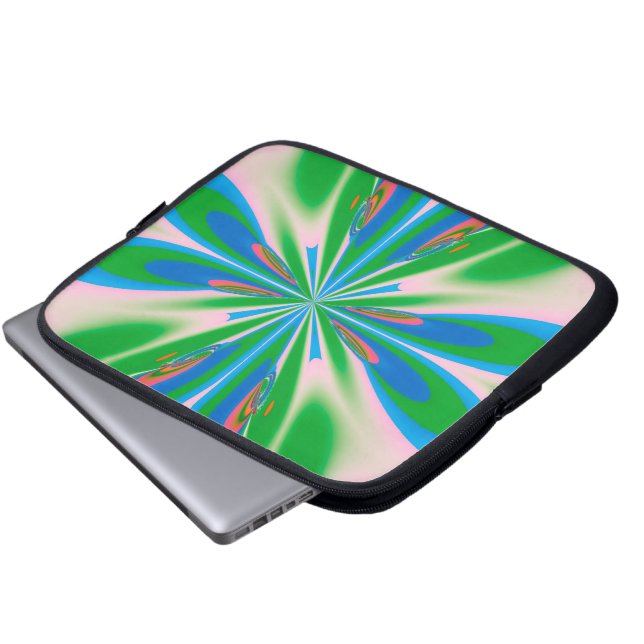Happy Spring Laptopschutzhülle (Vorne Knopf)