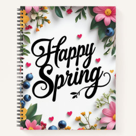 Happy Spring Notizbuch