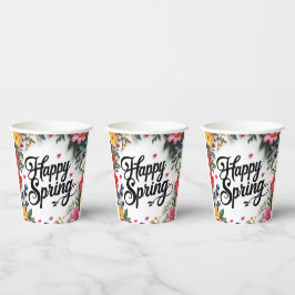 Happy Spring Pappbecher