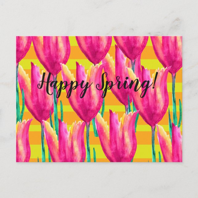 Happy Spring Postcard Postkarte (Vorderseite)