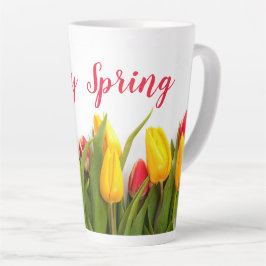 Happy Spring Tulip Blume Saison Milchtasse