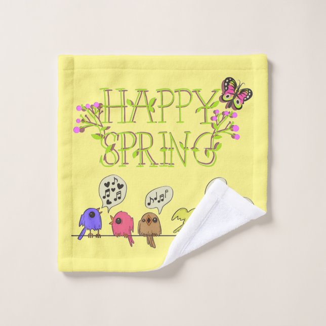 "Happy Spring" Wash Clou Waschlappen (Waschlappen)