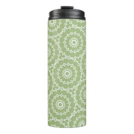 Happy Spring Wavy Circle Green Thermosbecher