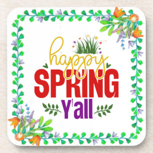 Happy Spring Y’all-90996 Getränkeuntersetzer
